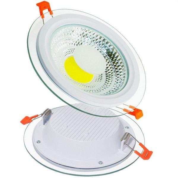 ZRM COB LED Glass Panel Light 6W Round Shape 3 Color
