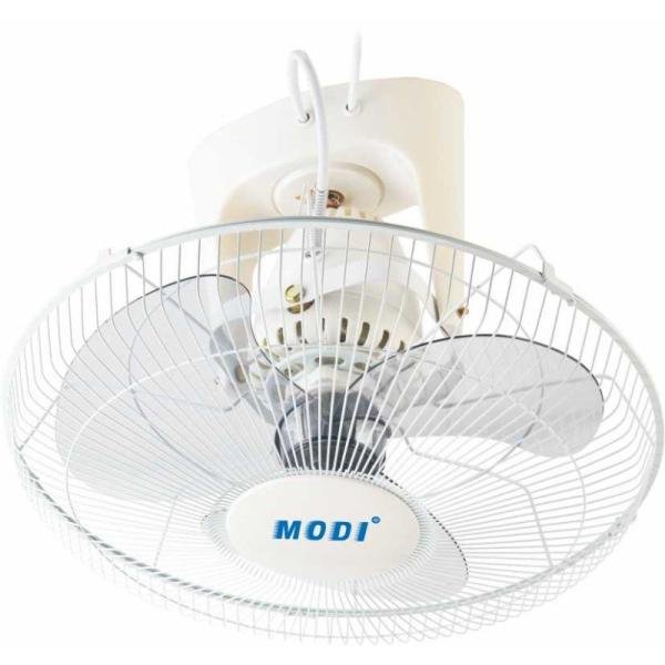 MODI 16" Orbit Wall Fan - 45W, 3-Speed Control, Oscillating Movement, Wall Regulator, White Finish