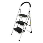 Industrial and Home Ladder Folding Domestic Stepladder (2 Steps, White)