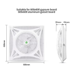 TAIYUAN LED CEILING FAN WITH REMOTE CONTROL-600x600mm-70WATTS