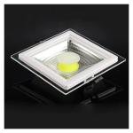ZRM COB LED Glass Panel Light 6W Square Shape 3 Color