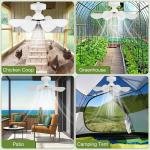 SOLAR CEILING FAN, 25W SOLAR POWERED RECHARGEABLE CEILING FAN WITH LIGHT, 32WH/10000MAH BATTERY BACKUP, REMOTE CONTROL