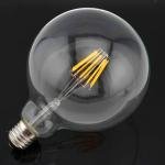 J&T G125 LED Filament Bulb - 4W, Warm White, Clear Glass, E27 Base