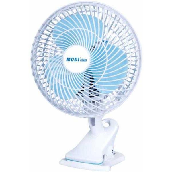 MODI 7" Mini Clip Fan - 180° Adjustable, Low Noise, Energy-Saving, White & Sky-Blue with European Plug