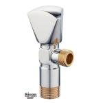 SIENA Angle Valve - Chrome-Plated Finish, Brass Cartridge, Anti-Limescale, Precision Water Flow (Model 6061107)