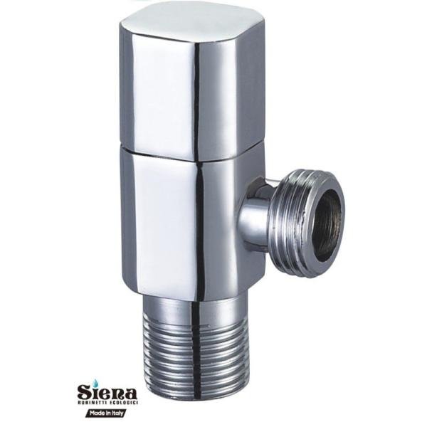 SIENA Angle Valve - Chrome-Plated Brass Cartridge, Anti-Limescale, Durable Finish (Model 6061102)