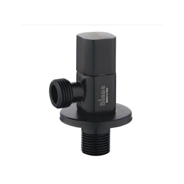 SIENA Angle Valve - Matte Black Finish, Brass Cartridge, Anti-Limescale, Precision Water Flow (Model 6061302)