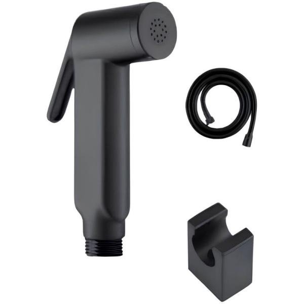 SIENA Black Shattaf Set - ABS Body with Brass Core, High-Pressure Bidet Spray, Anti-Limescale Finish (Model 6062114)
