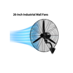 TAIYUAN 26" INDUSTRIAL WALL-MOUNTED FAN 220WATTS